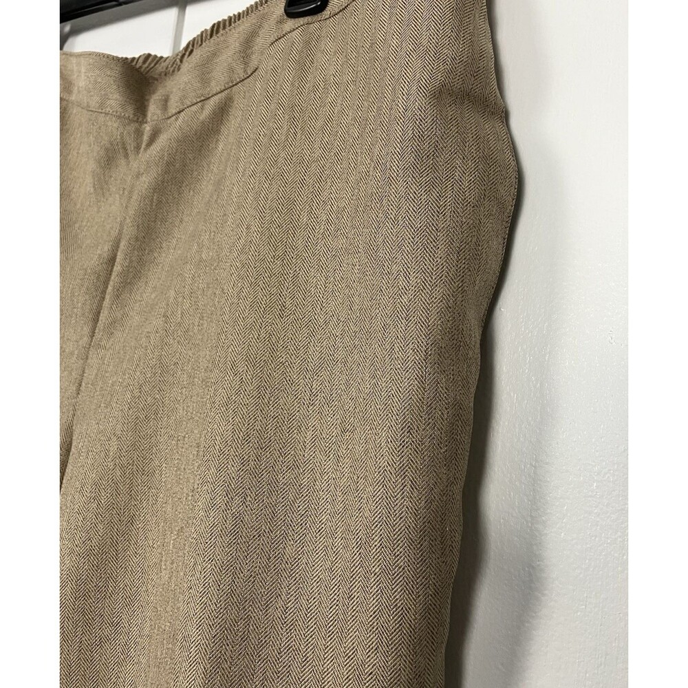 Alfred Dunner Womens 1/2 Elastic Waist Tan Pull On Dress Pants Size 12 - Picture 3 of 5
